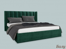Солидная двуспальная кровать с мягким изголовьем «Балу»