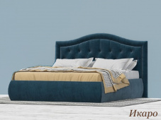 Недорогая кровать с красивым мягким изголовьем «Икаро»