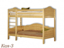 Детская двухуровневая кровать с тремя спинками на нижнем ярусе «Кая-3»