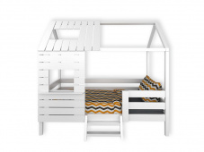 Красивая кровать-домик с бортиками безопасности «Kids-2»