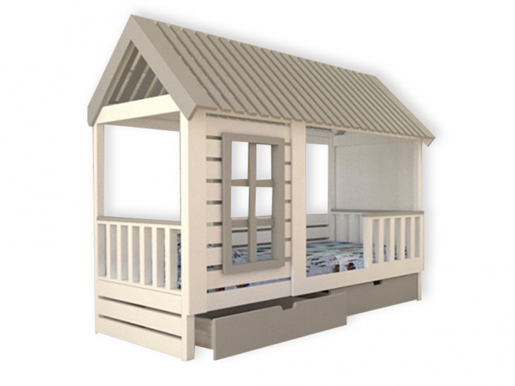 Детская кровать-домик с окном и ящиками для хранения «Kids-3»