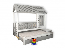 Детская кровать-домик с дополнительным спальным местом «Kids-6»