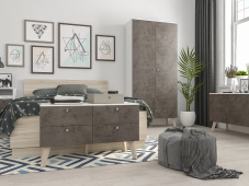 Модный скандинавский комплект мебели в спальню «Нарвик-12»