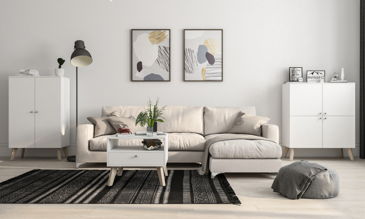 Комплект мебели в скандинавском стиле в комнату «Нарвик-2»