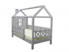 Кровать для мальчика в форме домика с крышей «Прованс-1»