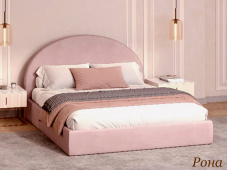 Необычная двуспальная кровать с круглым изголовьем «Рона»