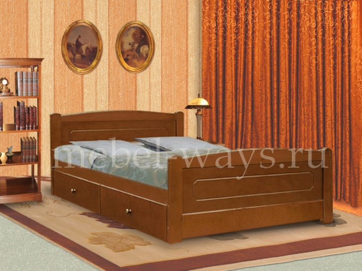 Кровать двуспальная с ящиком «Березка»