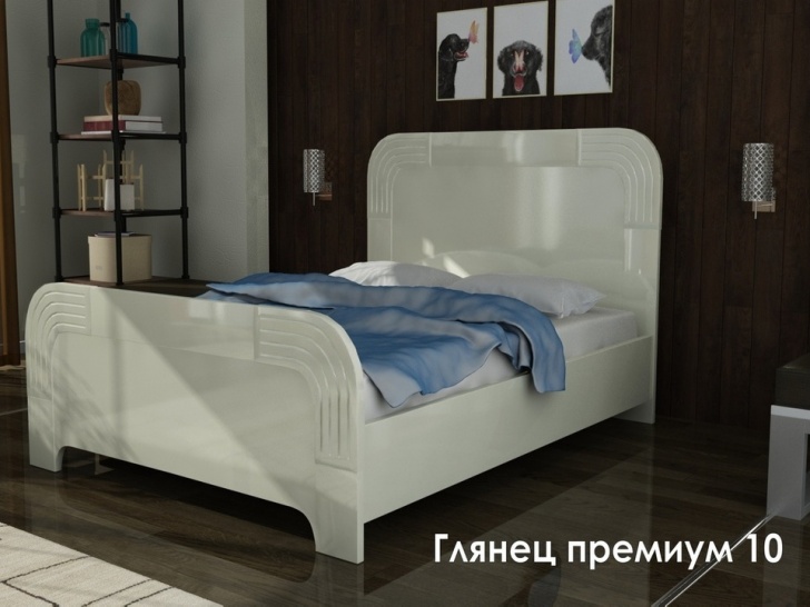 Детская белая глянцевая кровать «Глянец Премиум-10»