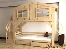 Кровать-домик с игровой зоной «Домик – 3»