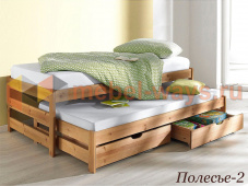 Двухместная детская кровать с выдвижным спальным местом и ящиками «Полесье-2»