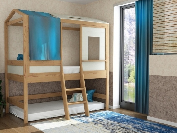 Двухъярусная кровать-домик «ДК-12»