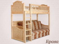 Двухъярусная кровать с диваном «Брава»