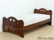 Двуспальная кровать с красивой спинкой Камелия