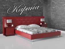 Двуспальная кровать «Карина» с широким изголовьем