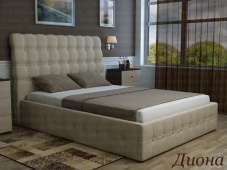 Красивая кровать для спальни с мягким изголовьем «Диона»