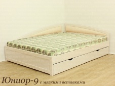 Двуспальная кровать с мягкими спинками «Юниор-9»