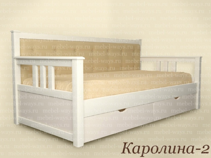 Кровать односпальная с мягкой спинкой «Каролина-2»