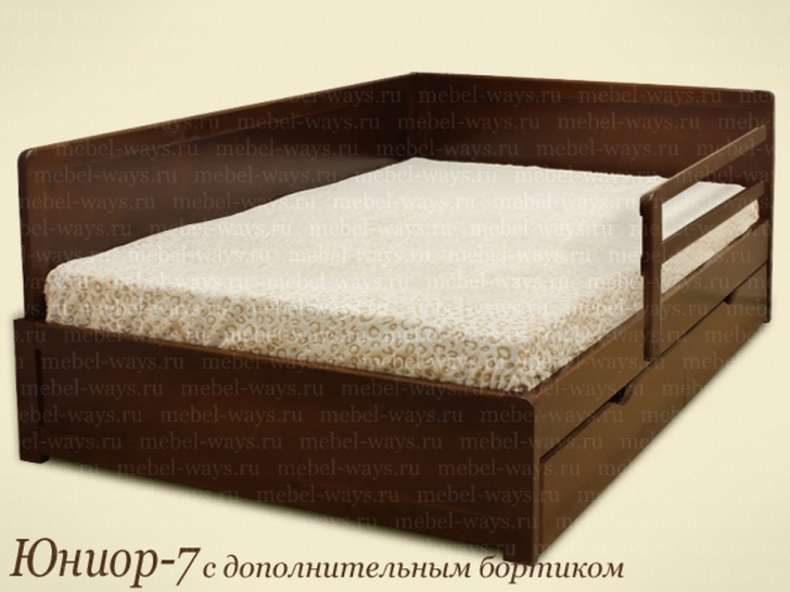 Детская кровать с защитным бортиком «Юниор-7»