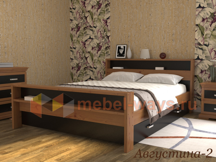 Кровать с полочками в изголовье «Августина-2»
