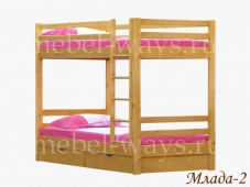 Взрослая деревянная двухъярусная кровать «Млада-2»