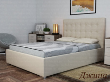 Модная мягкая кровать с большим изголовьем «Джина»