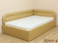 Мягкая кровать с угловыми спинками «Бриз-4»