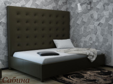 Мягкая кровать с высокой боковой спинкой «Сабина»