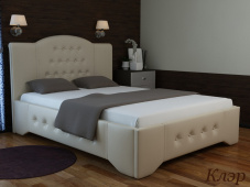 Мягкая стильная кровать с фигурным изголовьем «Клэр»