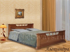 Двуспальная кровать из массива сосны «Александра»