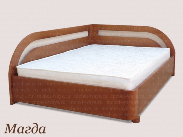 Угловая кровать с боковыми спинками «Магда»