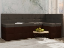 Серый угловой диван «Грета – 6» для кухни