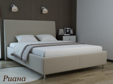Шикарная кровать с мягким изголовьем из экокожи «Риана»