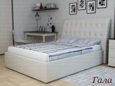 Современная двуспальная кровать с мягким изголовьем «Гала»