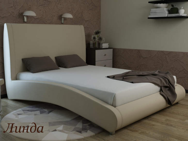 Стильная дизайнерская мягкая кровать «Линда»