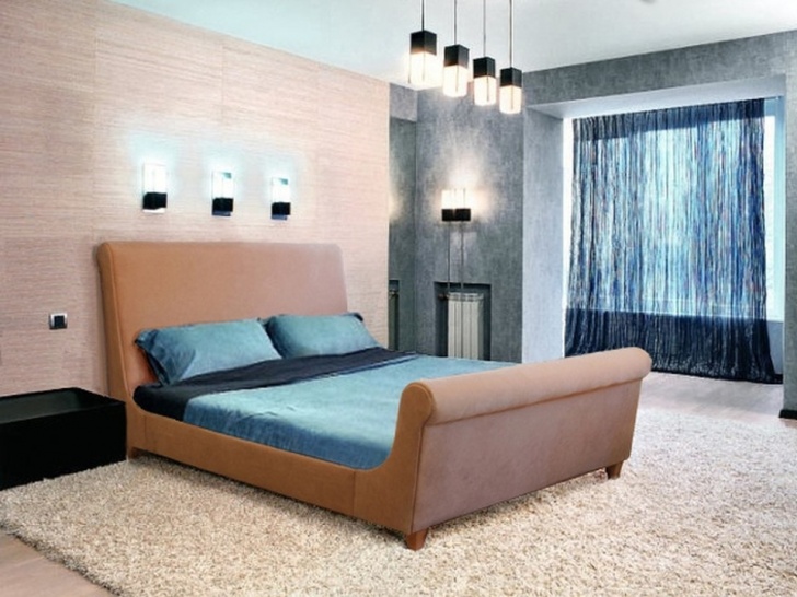 Мягкая кровать с высокими спинками «Текмесса»